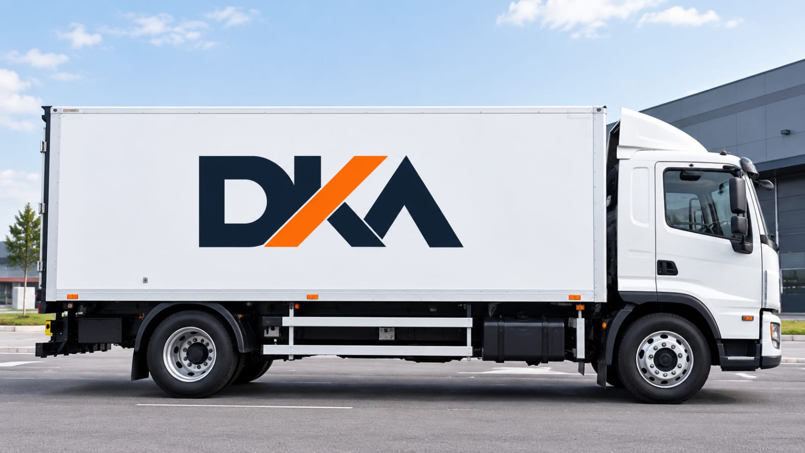 Moving truck parked and ready for pickup